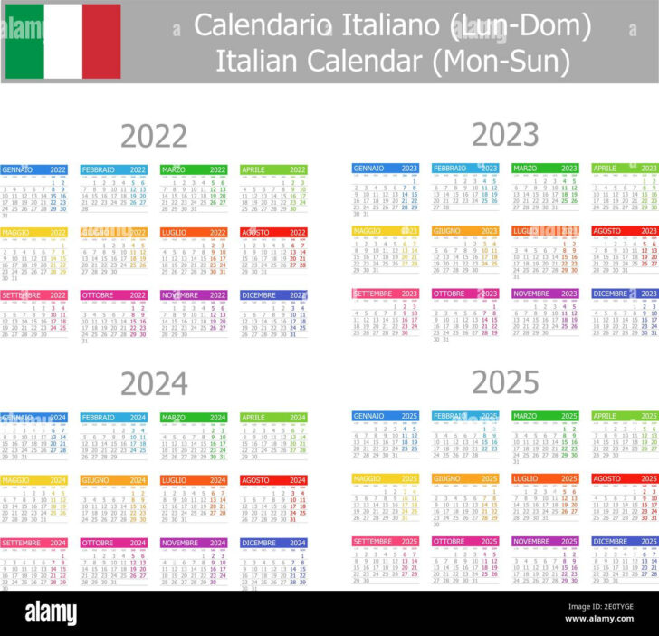 Calendário 2022 a 2025