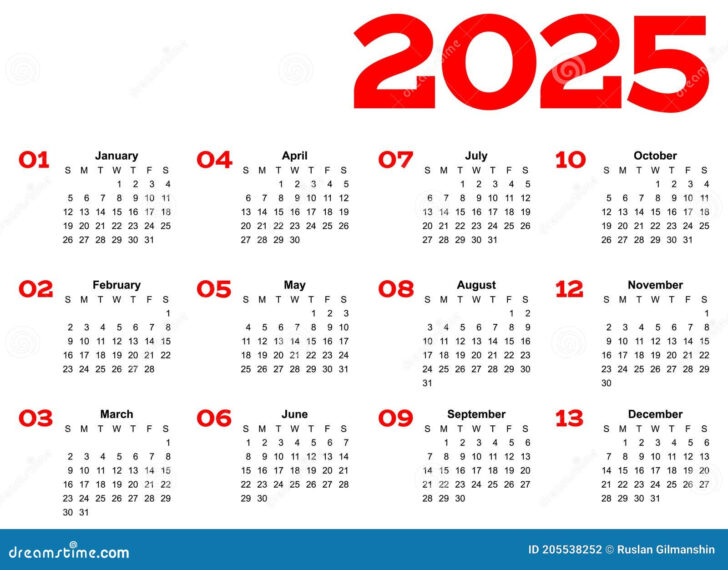 Calendário do Mês 2025