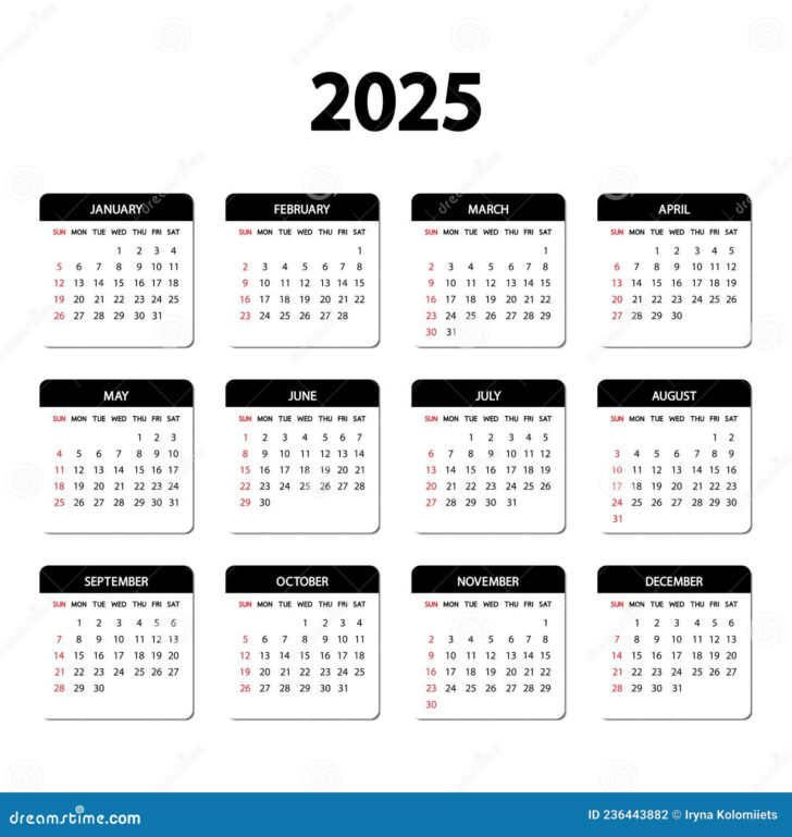 Calendário 2025 com Semanas