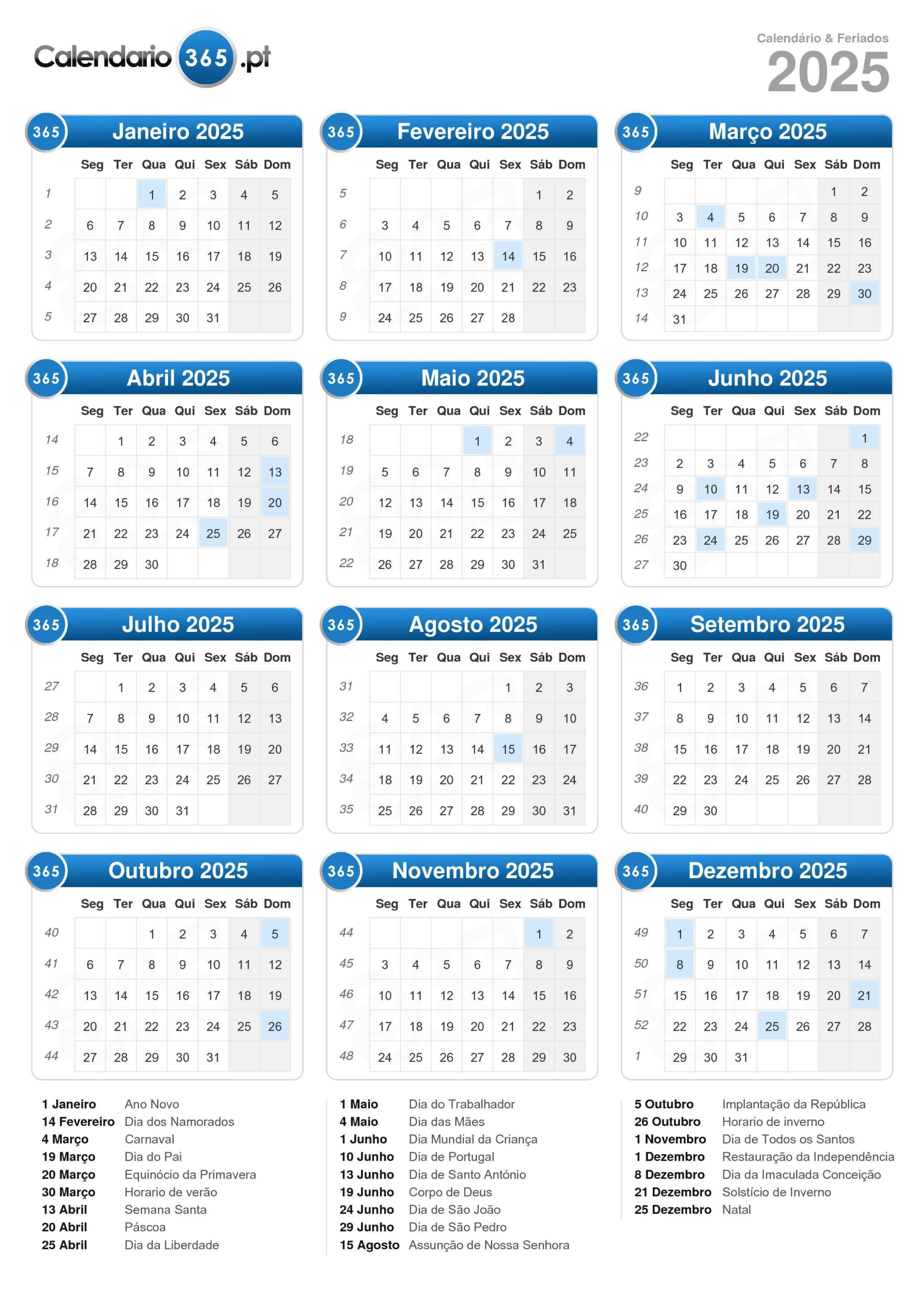 Calendário 2025 | Calendário De Fevereiro E Março De 2025