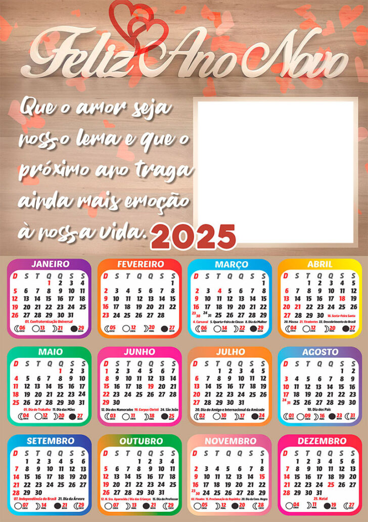 Ano Novo 2025 Calendário