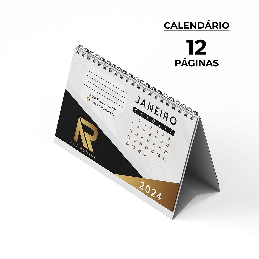 Calendário 2025 Personalizado Com Logomarca Empresas Para | Calendário De Mesa 2025 Personalizado