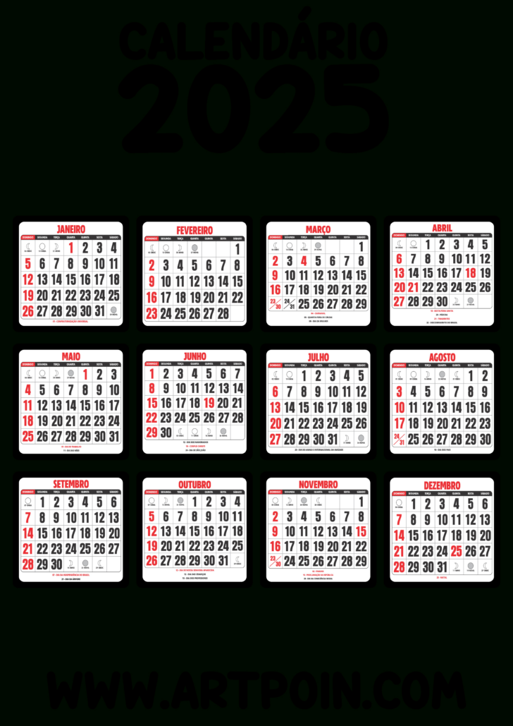 O Calendário de 2025