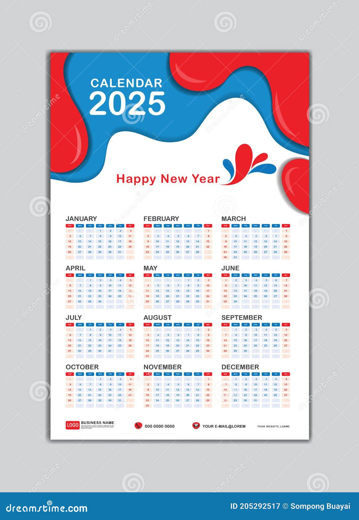 Calendário De Apresentação Do Modelo 2025 Calendário De 2025 | Modelo de Calendário 2025