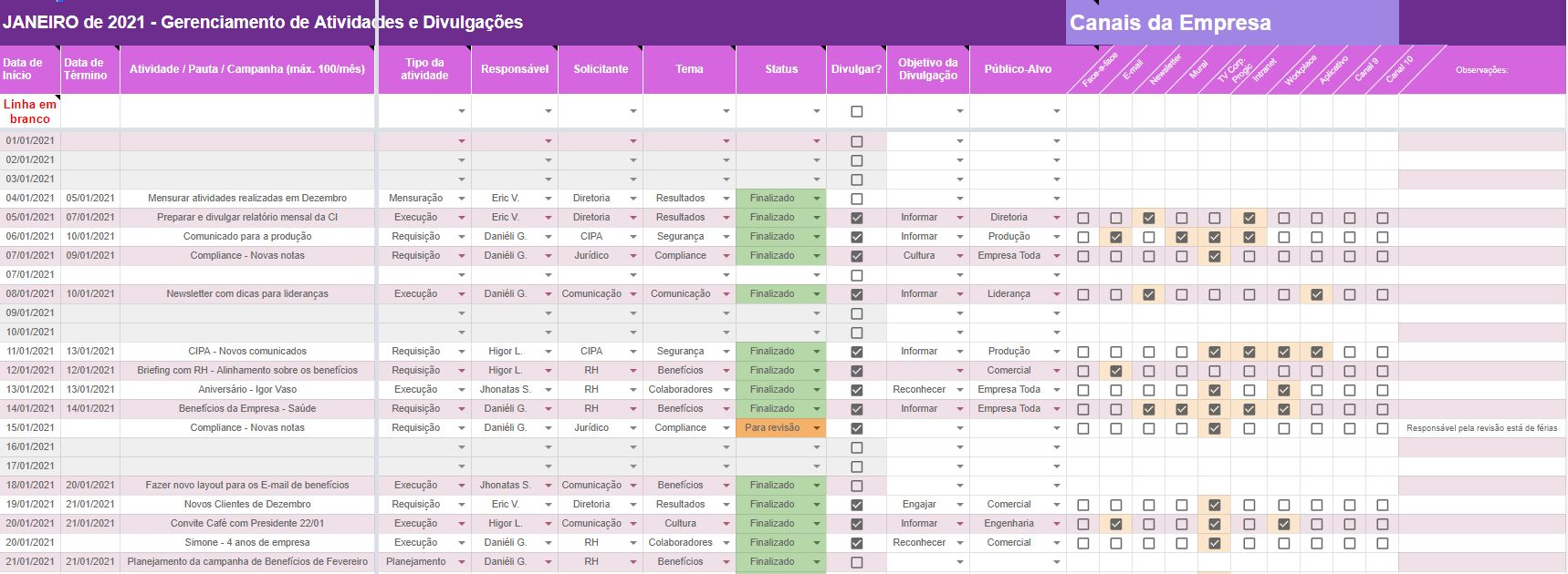 Calendário De Comunicação Interna E Endomarketing 2025 [Gratuito] | Calendário De Endomarketing 2025