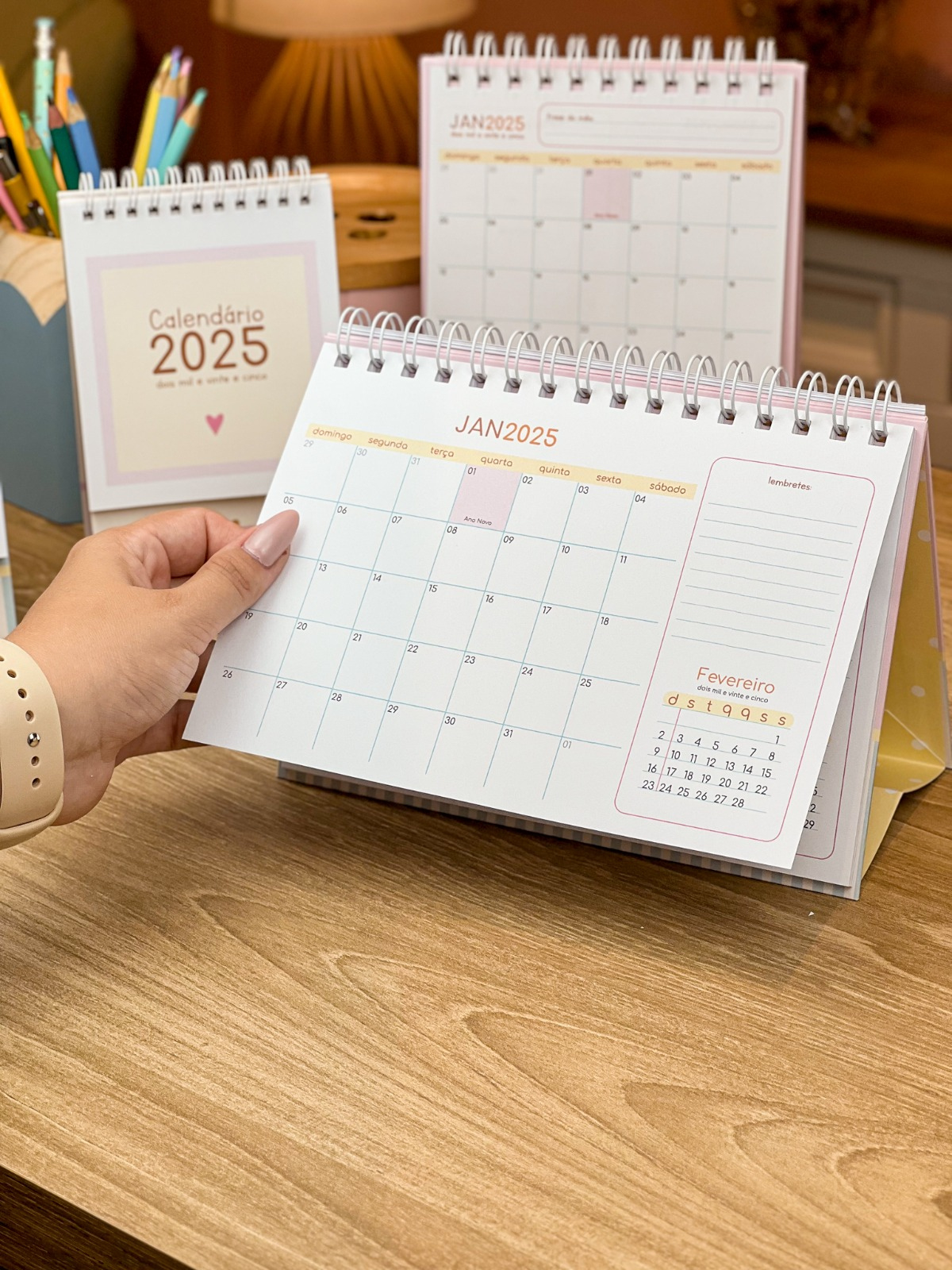 Calendário De Mesa 2025 Grande | Calendário De Mesa 2025 Personalizado