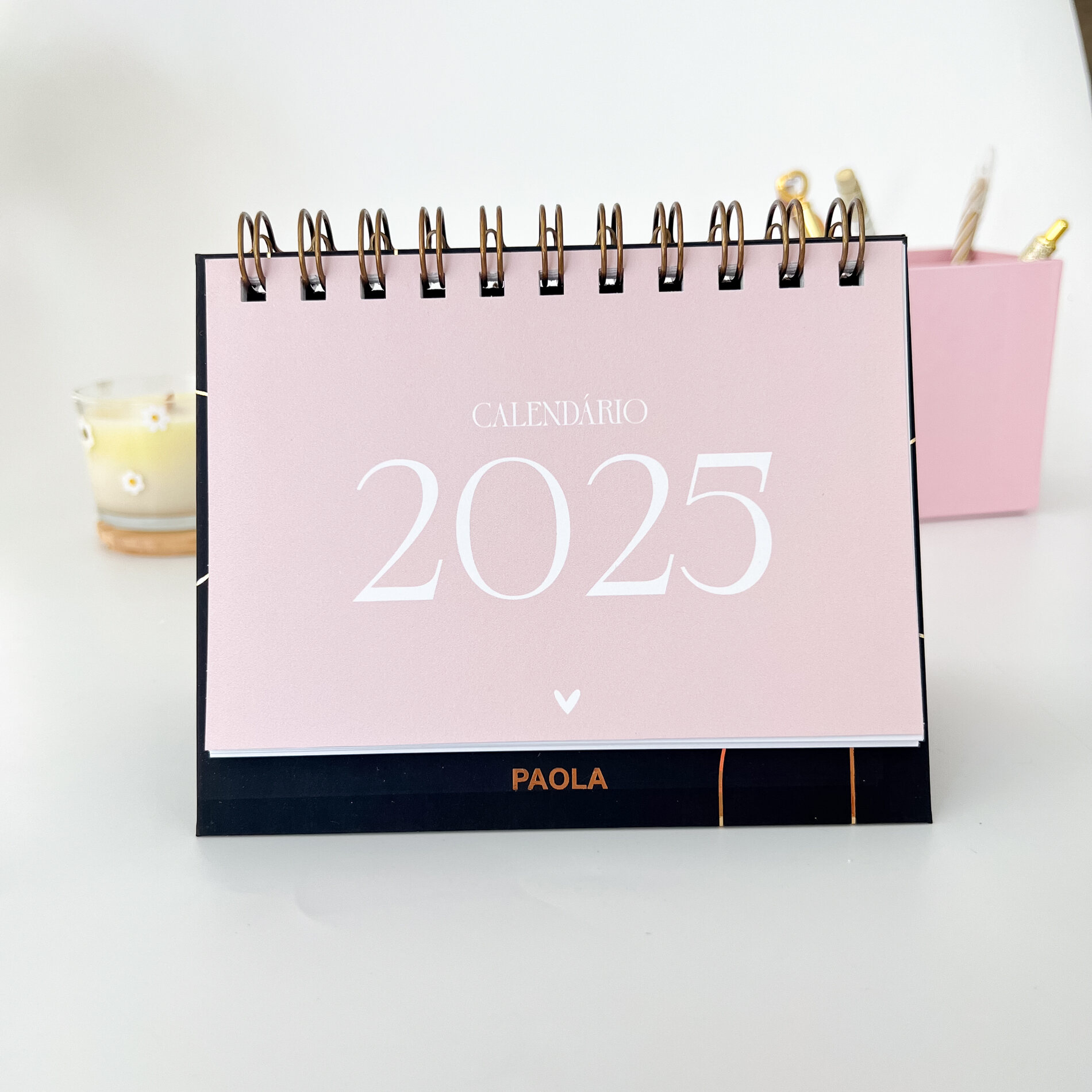 Calendário De Mesa 2025 Personalizado Personalizado | Estúdio G | Calendário De Mesa 2025 Personalizado