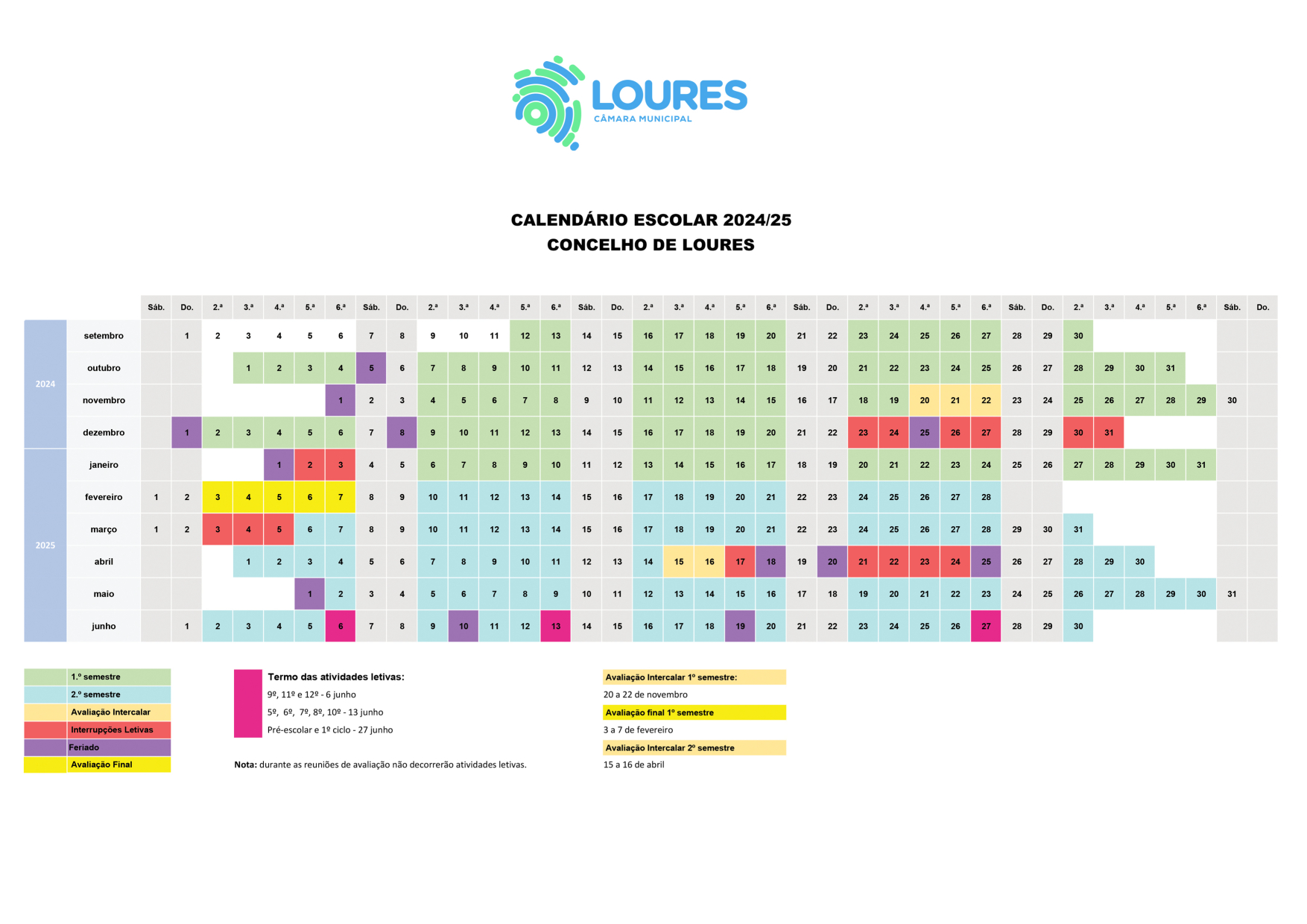 Calendário Escolar 2024-2025 | Calendário Escolar 2025 Municipal