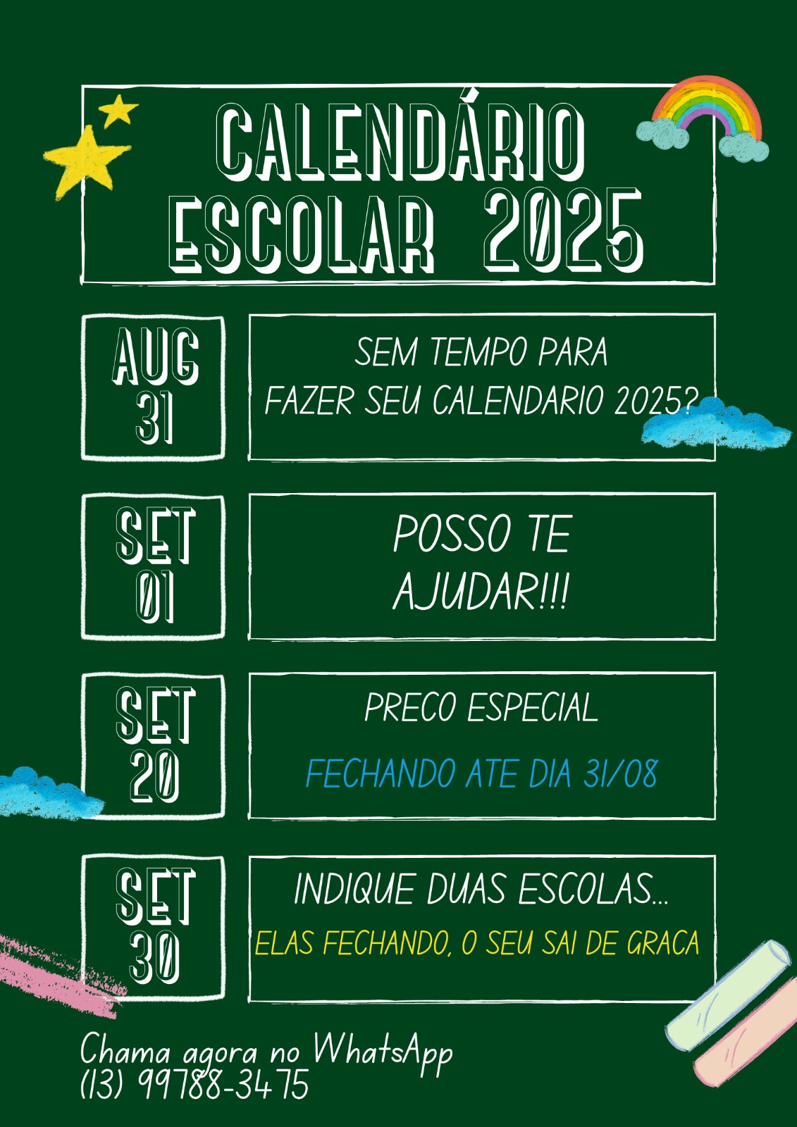 Calendário Escolar 2025 – Sales To Schools | Calendário Escolar 2025 Rs