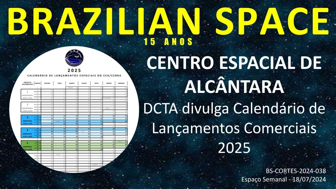 Centro Espacial De Alcântara: Dcta Divulga Calendário De Lançamentos Comerciais Para 2025 | Calendário Lançamento de Foguetes 2025