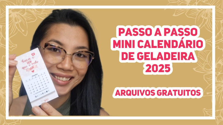 Calendário de Geladeira 2025 para Imprimir