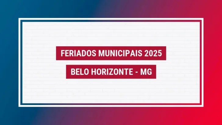 Calendário 2025 Belo Horizonte