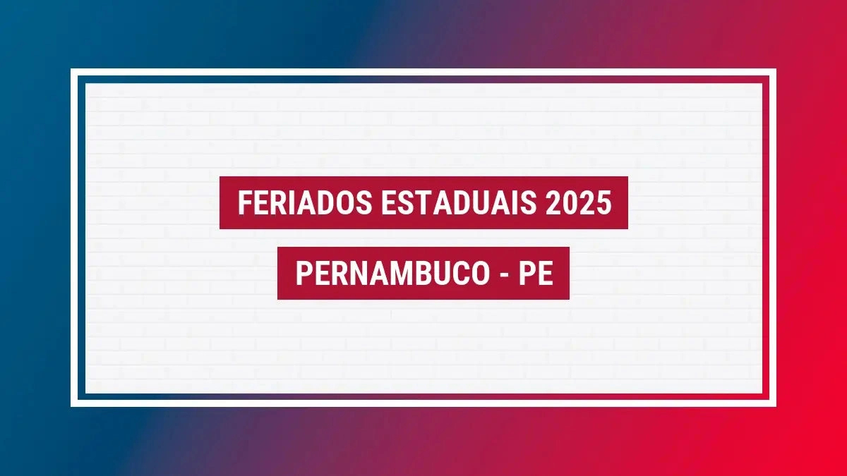 Feriados Pernambuco 2025 Feriados 2025 Pernambuco Pb | Calendário 2025 Com Feriados Pernambuco