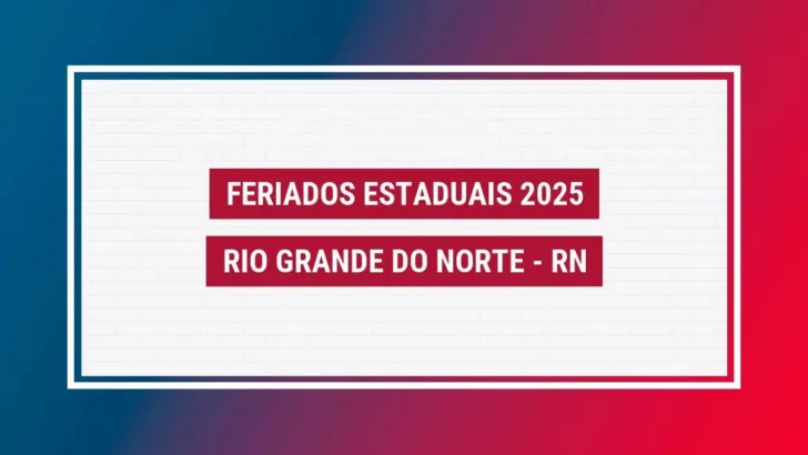 Calendário 2025 Rio Grande do Norte