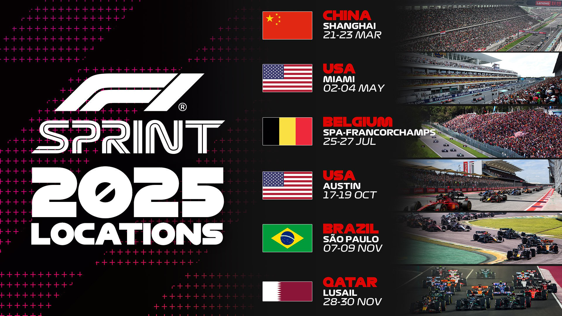 Fia And Formula 1 Announce 2025 Sprint Calendar – Formula One | Calendário 2025 Formula 1