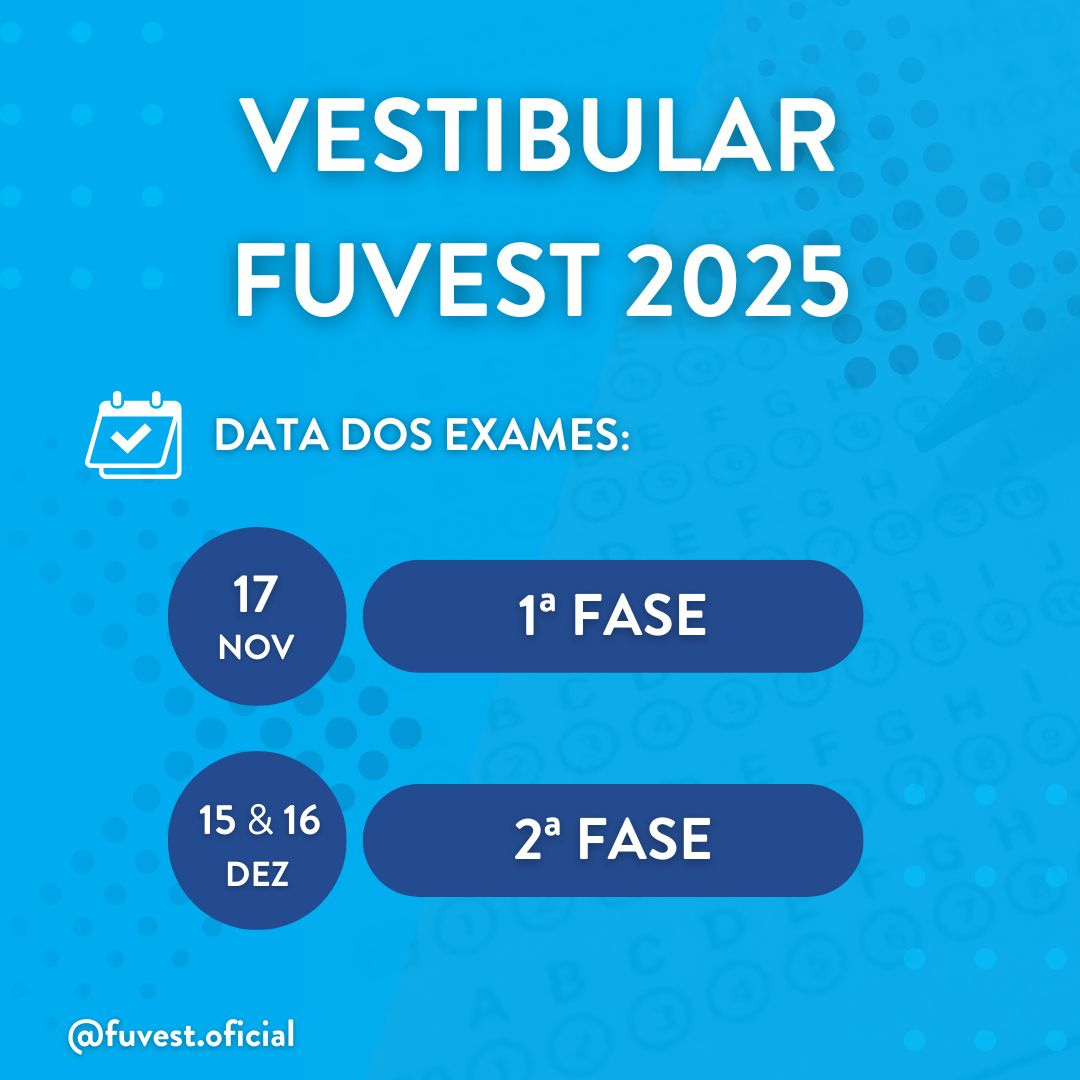 Fuvest On X: &amp;quot;Vestibular Fuvest 2025 Já Tem Data Confirmada Para | Calendário Dos Vestibulares 2025