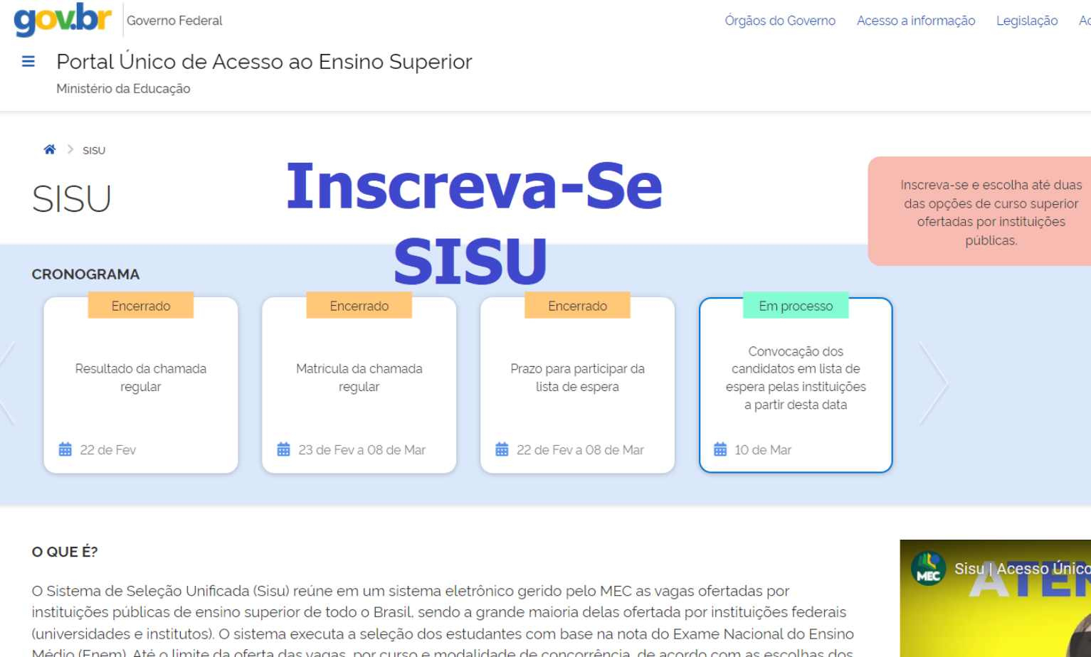 Inscrições Sisu 2025 - Novas Regras, Cronograma, Inscreva-Se | Calendário do Sisu 2025