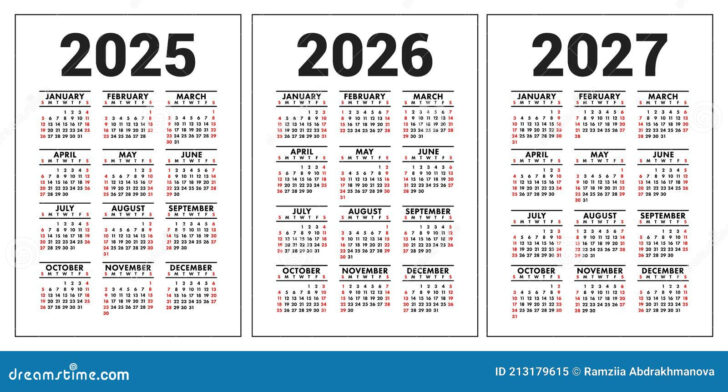 Calendário 2025 e 2026