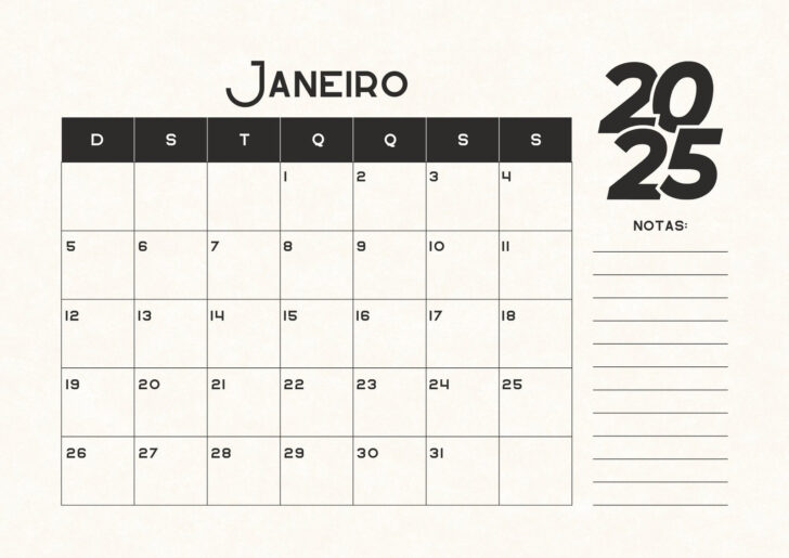 Calendário de Parede 2025