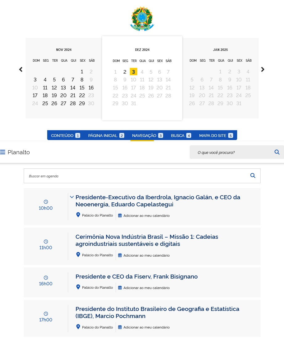 Pela Segunda Vez No Ano, Presidente Lula Recebe Em Audiência O | Ibge Calendário Divulgação 2025