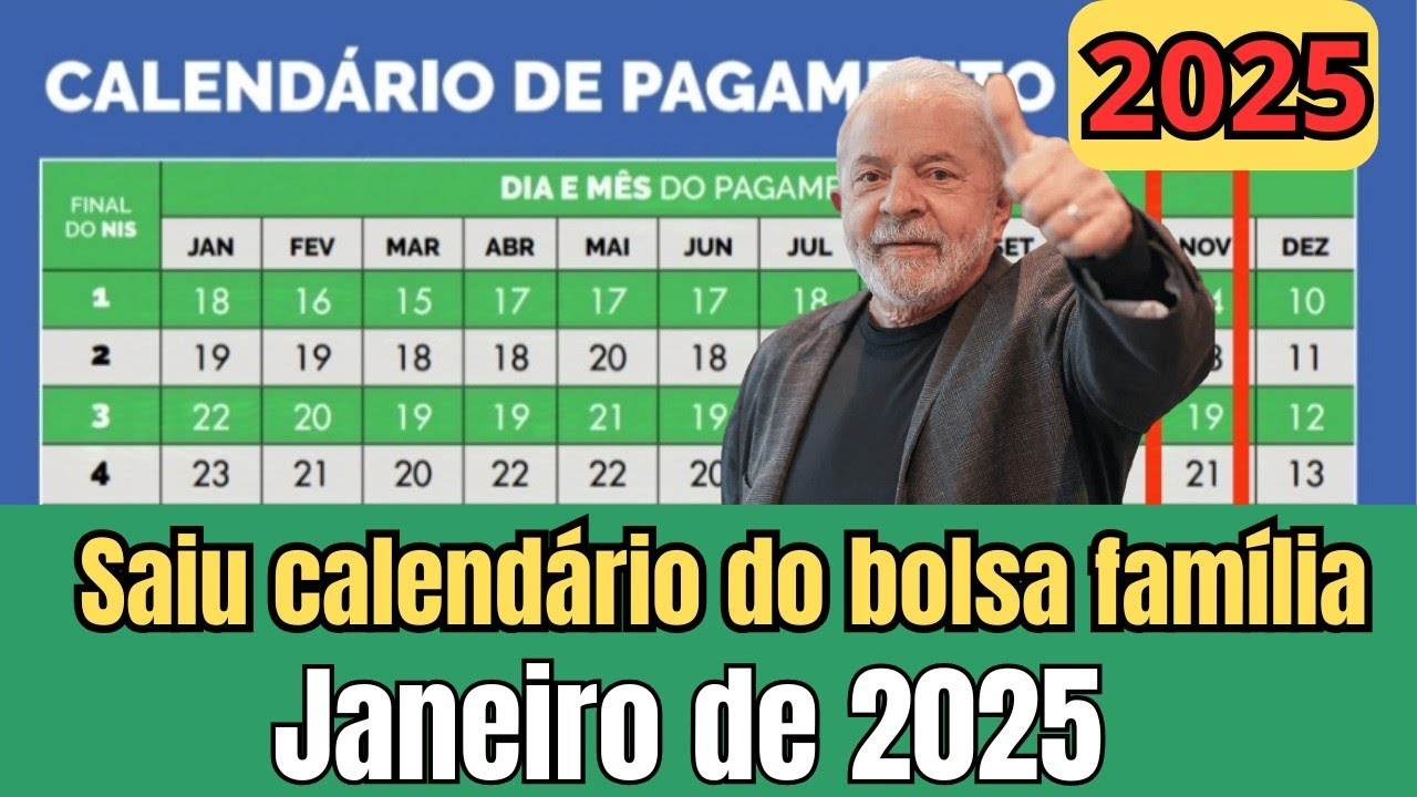 Saiu O Calendário Do Bolsa Família Ano De 2025. | Bolsa Família 2025 Calendário