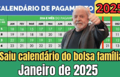 Saiu O Calendário Do Bolsa Família Ano De 2025. | Calendário Bolsa Família 2025