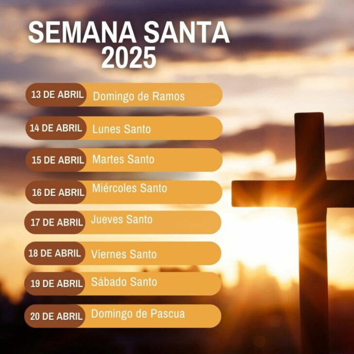 Semana Santa 2025 Calendário