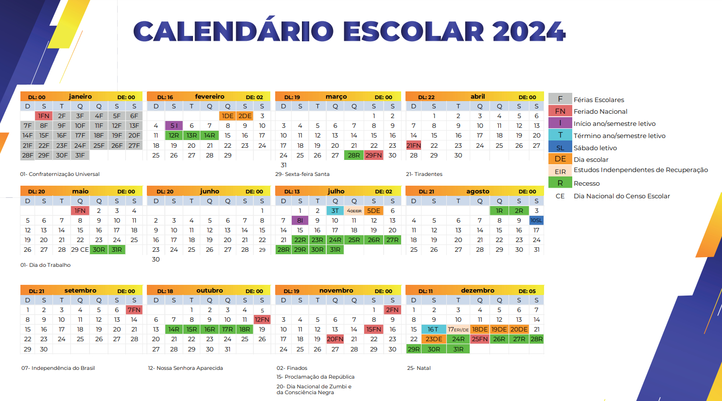 Volta Às Aulas 2024: Veja Os Calendários Oficiais! | Calendário Escolar 2025 Df Escolas Particulares