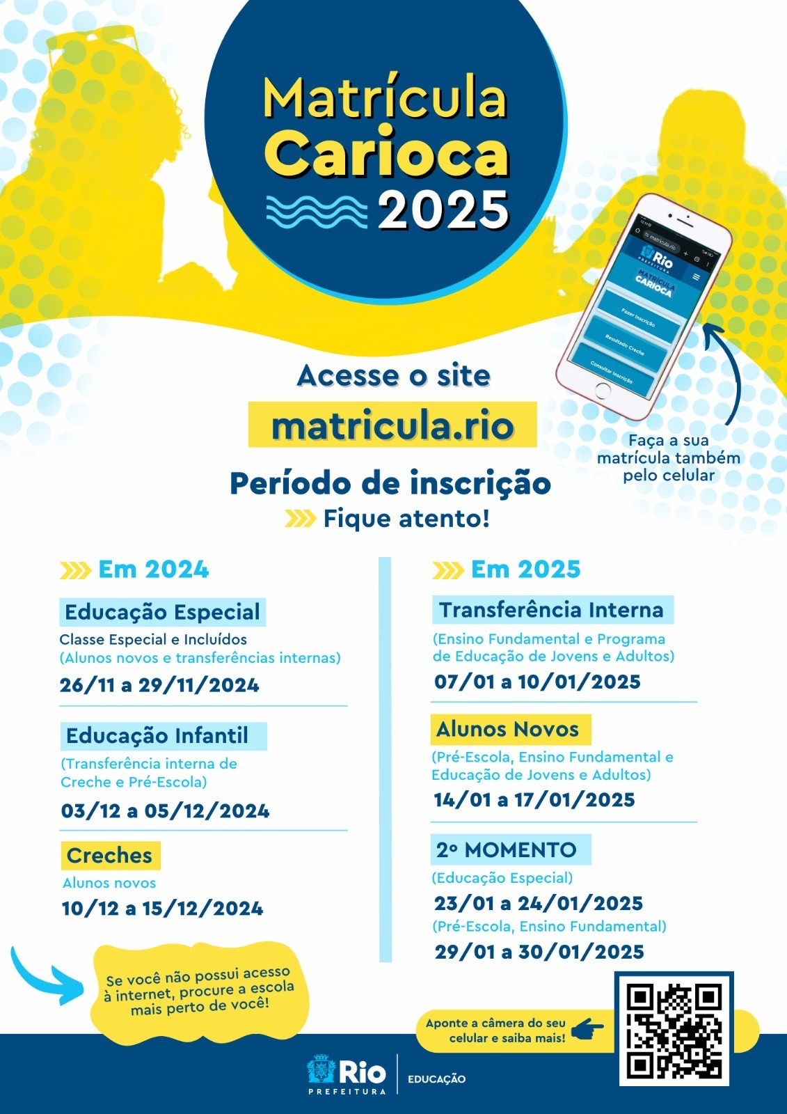 Matrícula 2025 - Inscrições On-Line ::. | Calendário Matrícula Rio 2025