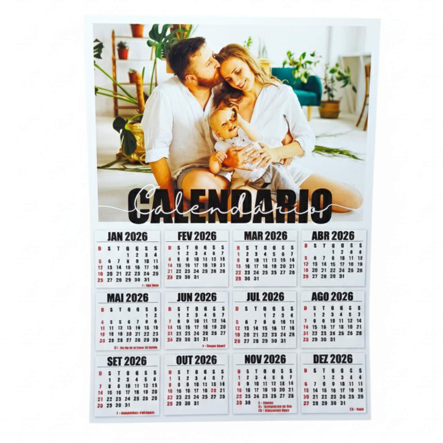 10 Calendários 2026 De Parede – Grande Tamanho A4 – Nila | Calendario de parede 2026