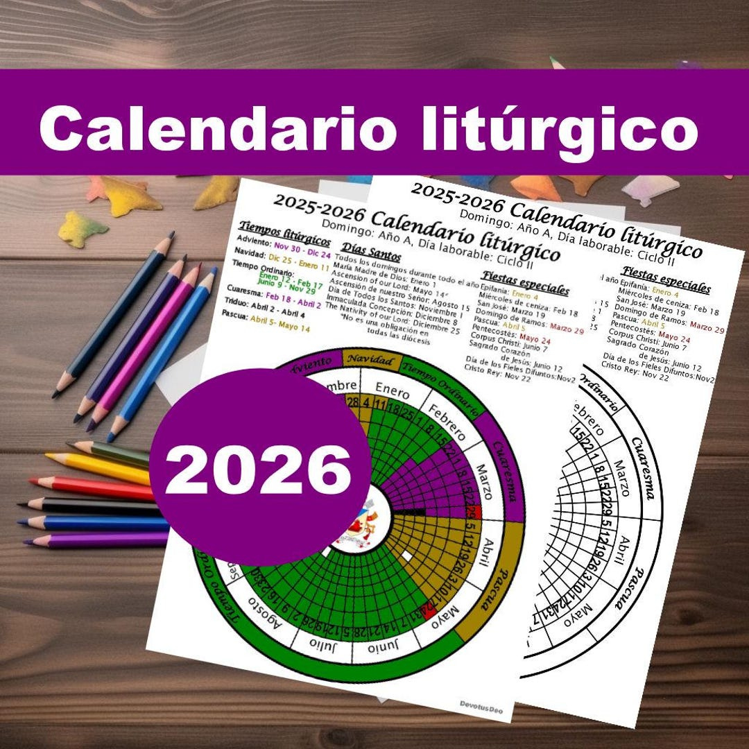 2026 Calenderio Litúrgico | Unverwechselbar | Cat Lica | Calendario Liturgico 2026