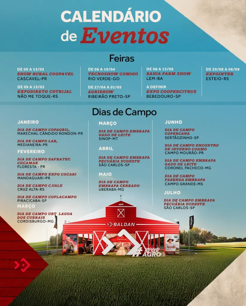 A Temporada De Feiras E Eventos 2026 Já Começou - Baldan | Calendario De Feiras E Eventos 2026