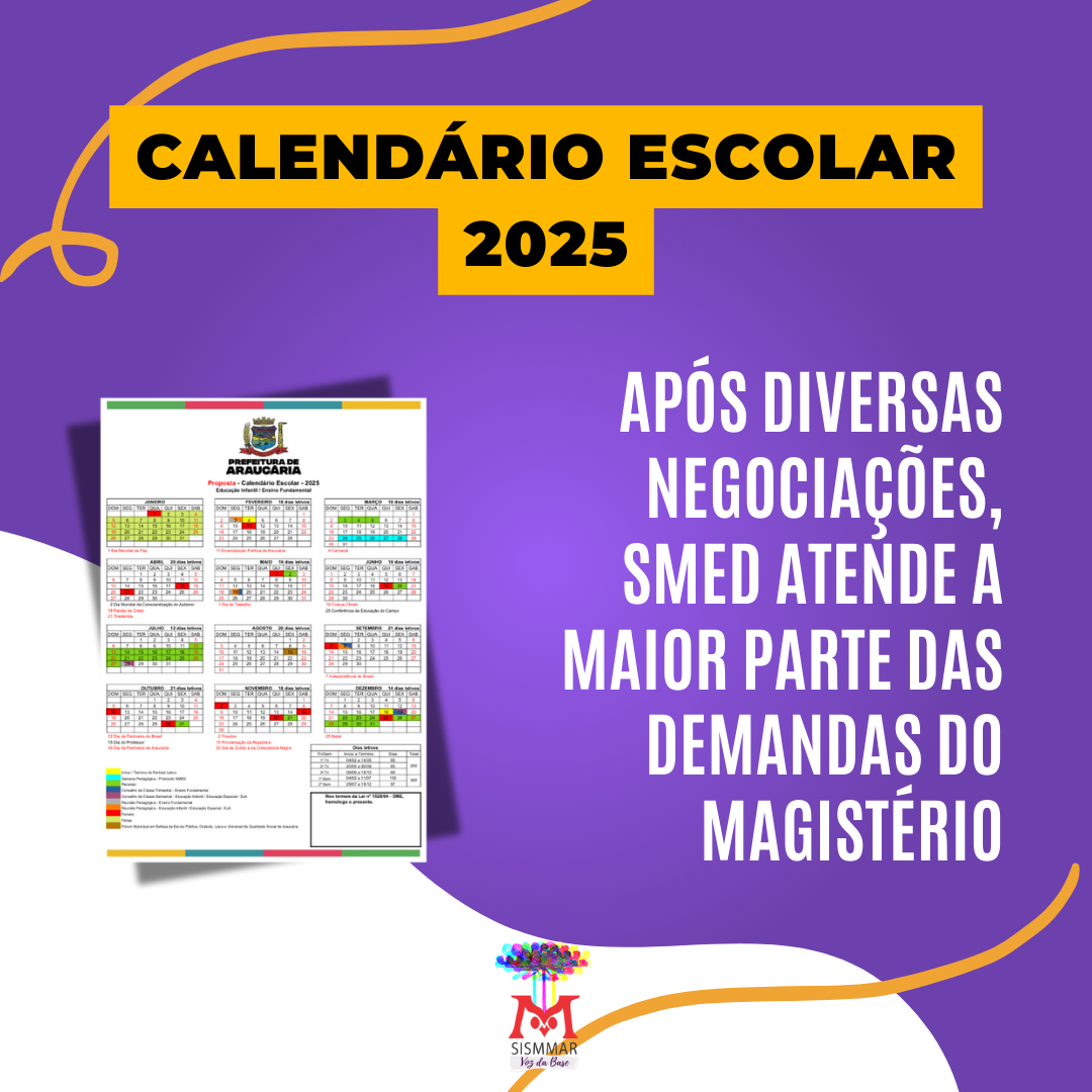 Após Muita Negociação, Smed Atende A Maior Parte Das Demandas Do | Calendário 2025 See Mg