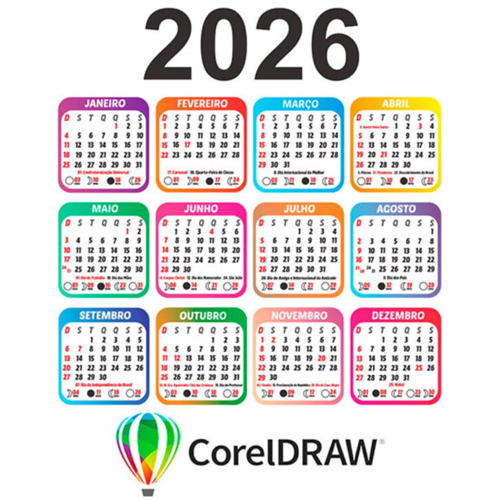 Calendario 2026 vetor gratis