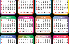 Calendário 2026 Png Colorido Com Feriados – Imagem Legal | Calendario 2026 Com Feriados Para Imprimir Gratis