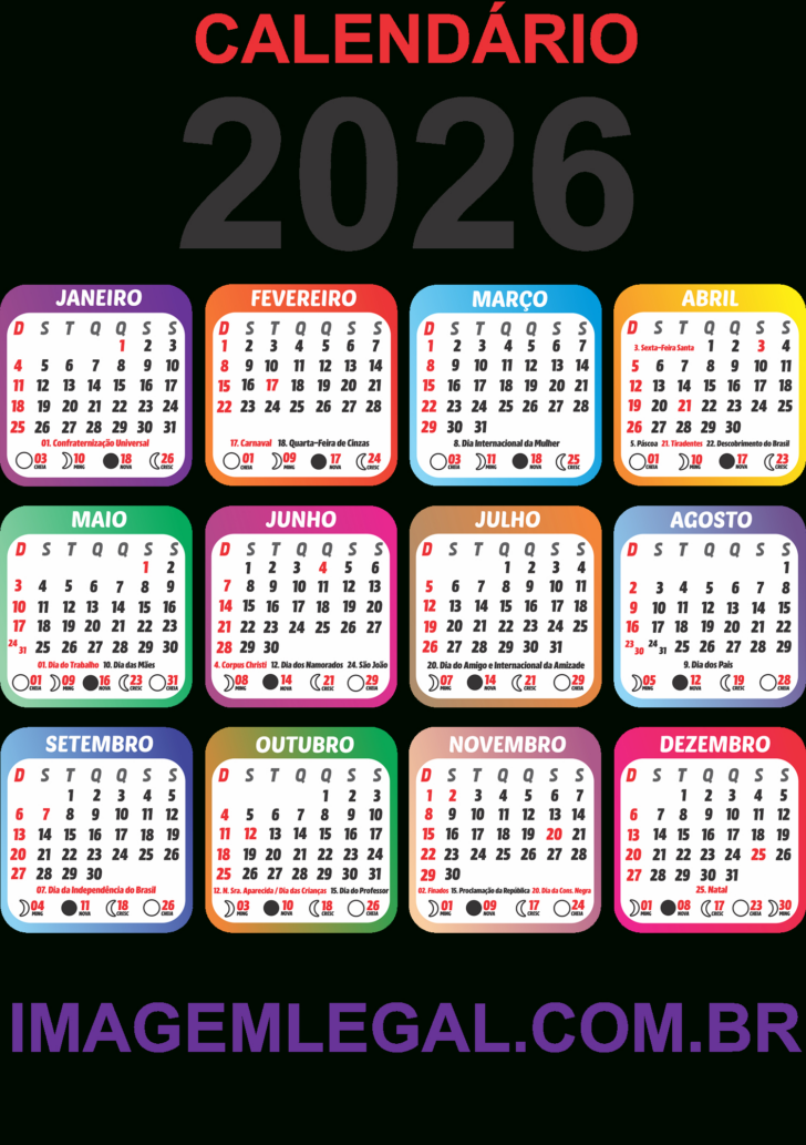 Foto do calendario de 2026