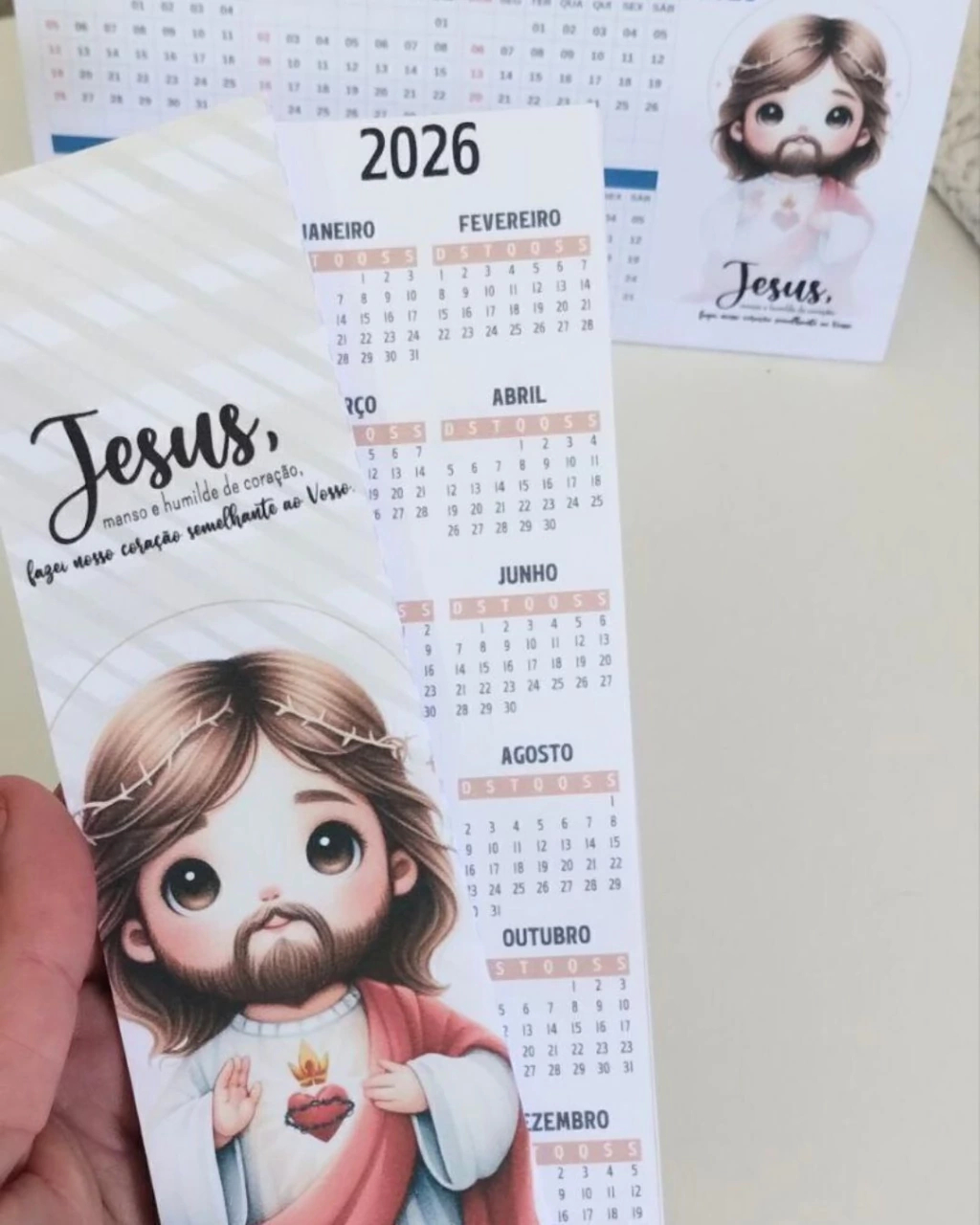 Calendário 2026 Sagrado Coração De Jesus - Arquivo Para Impressão | Calendario Sagrado Coracao De Jesus 2026