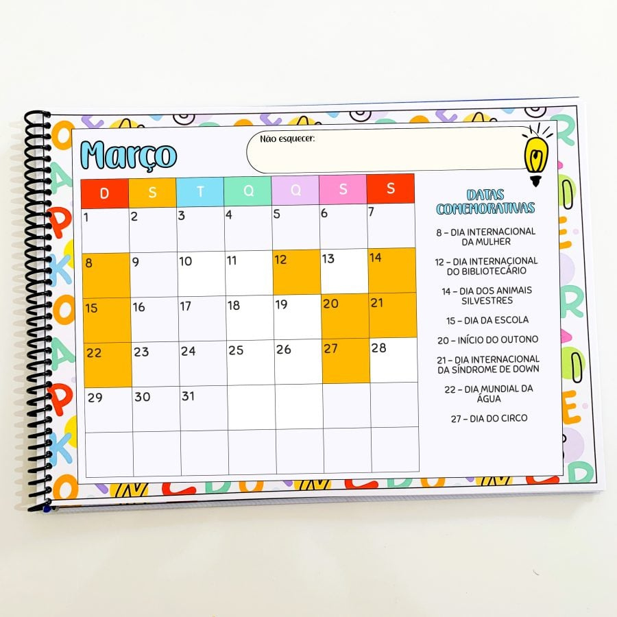 Calendário Datas Comemorativas 2026 • Pedagogia De Ideias | Calendario 2026 Datas Comemorativas