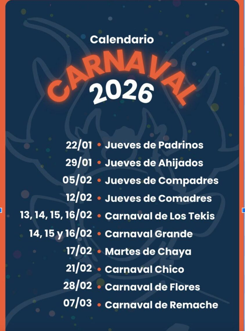 Calendario De Carnaval 2026, Más De Un Mes De Celebración, Música | Calendario de Carnaval 2026