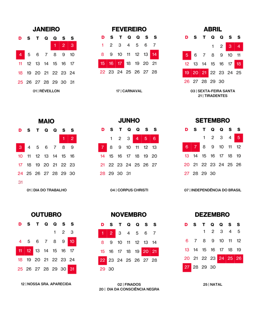Calendário De Feriados Em 2026: Quando Viajar E Para Onde Ir | Calendario Rio de Janeiro 2026 2