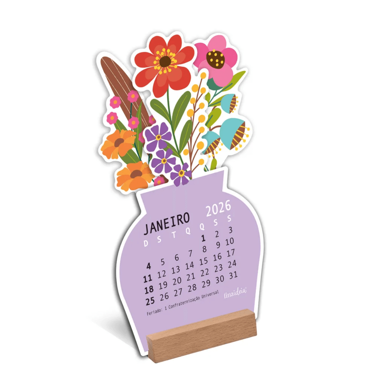 Calendário De Mesa 2026 Com Tema Gatinho, Flores Ou Cachorrinhos | Calendario De Mesa 2026