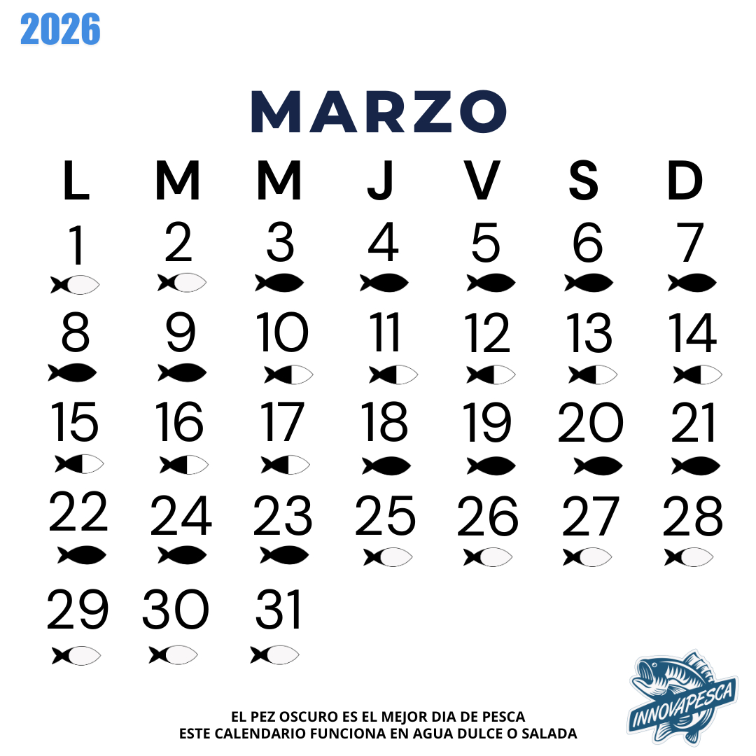 Calendario De Pesca | Tiendas De Pesca En México | Calendario De Pesca 2026