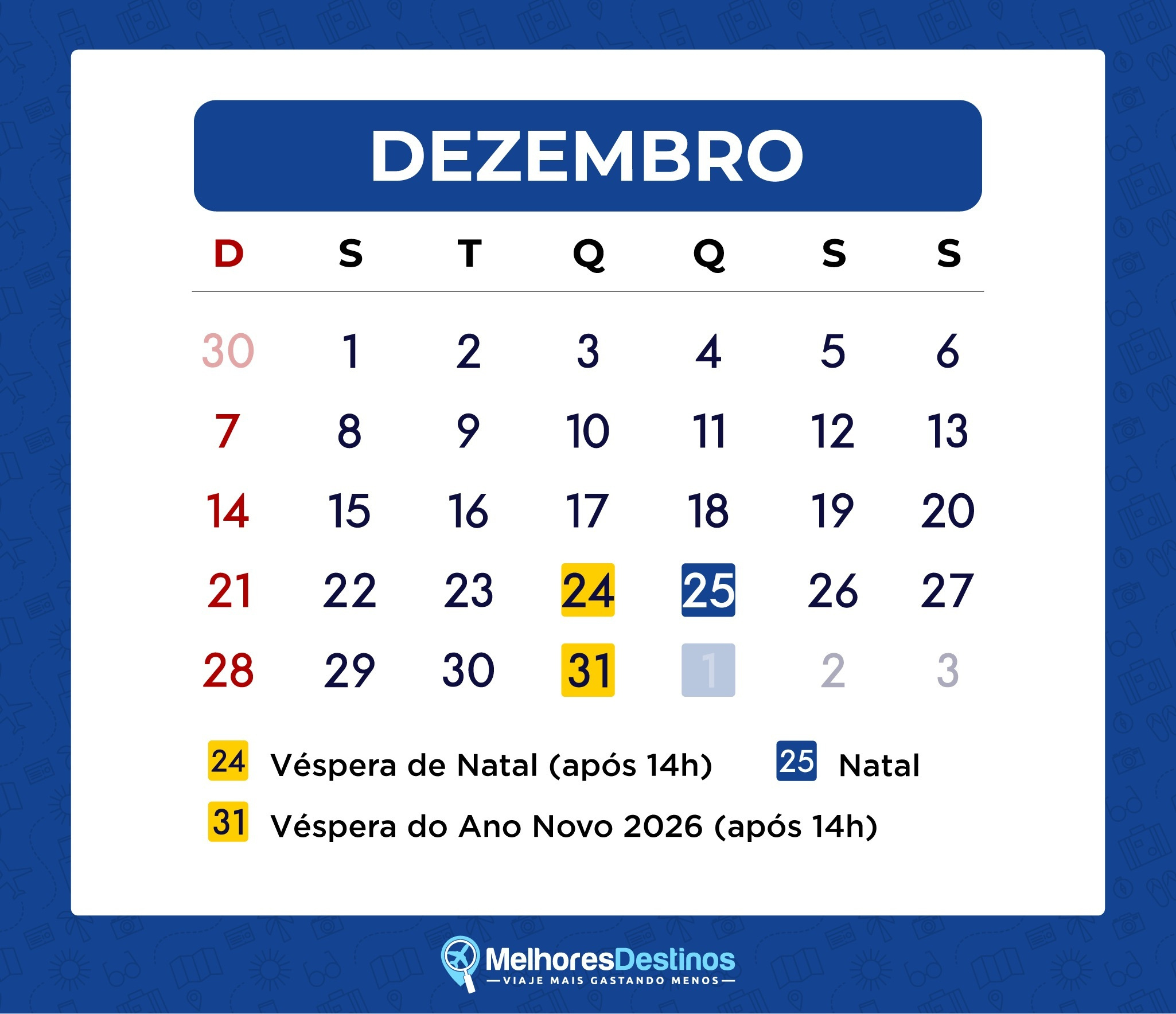 Calendário Dezembro De 2025 | Calendário 2025 | Dezembro De 2025 Calendário