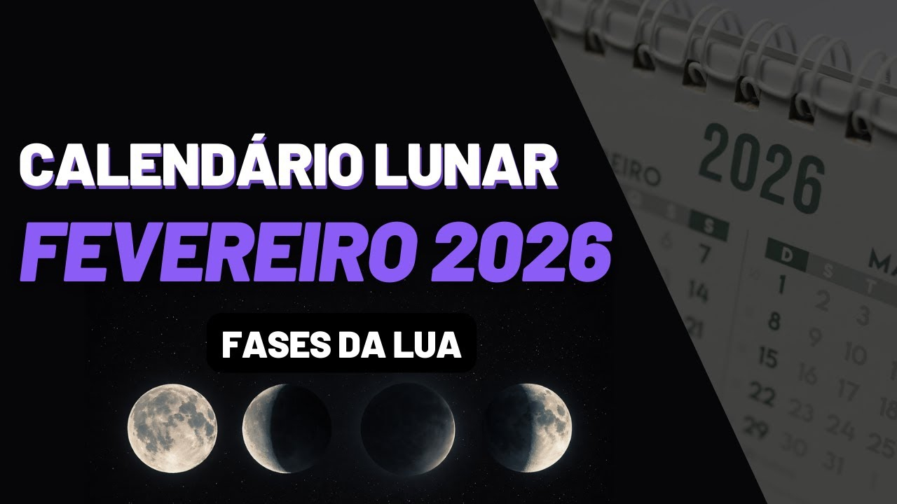 Calendário Lunar Fevereiro 2026 | Fases Da Lua No Mês | Calendario Lunar Fevereiro 2026