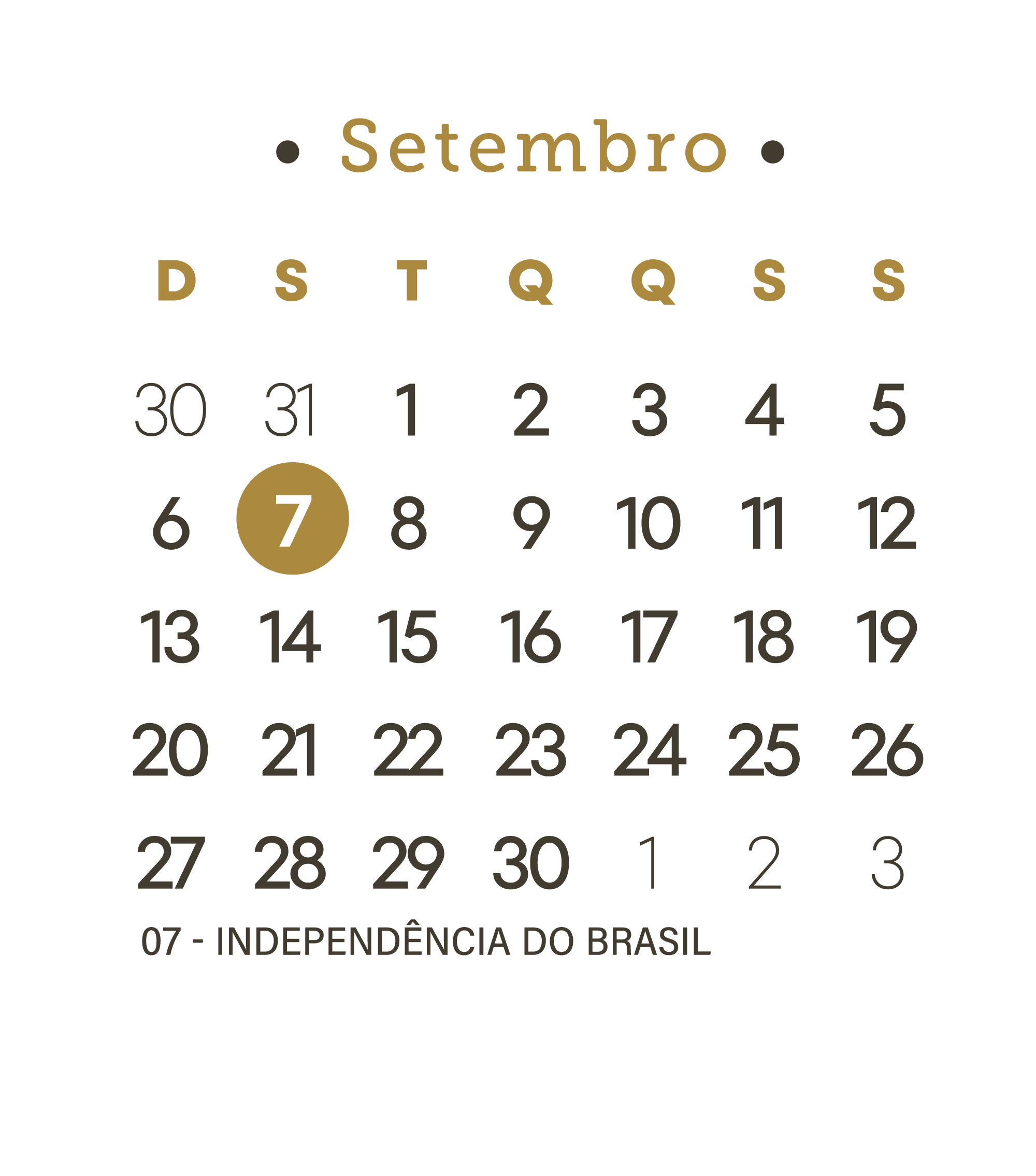 Calendario Setembro 2026 - Fazendo A Nossa Festa | Calendario setembro 2026 para imprimir
