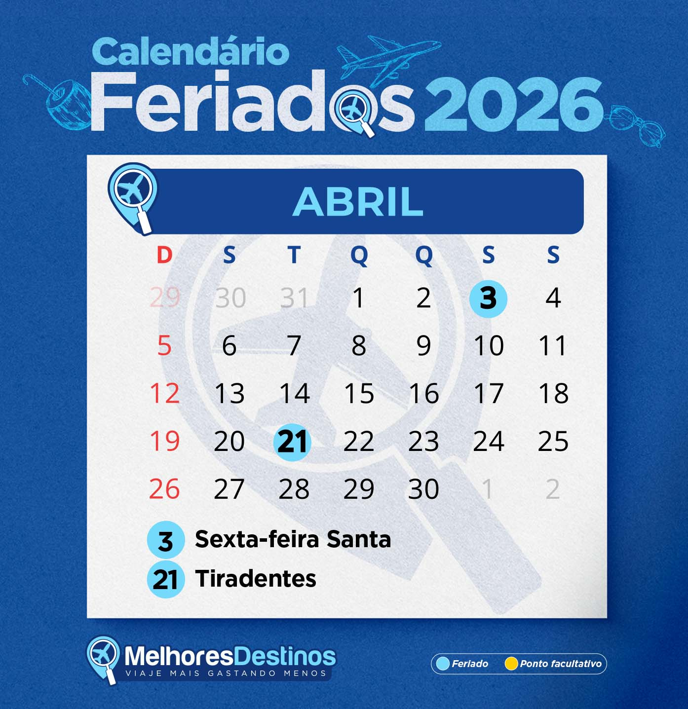 Feriados 2026 – Calendário Com Todas As Folgas Para Viajar! | Calendario Semana Santa 2026