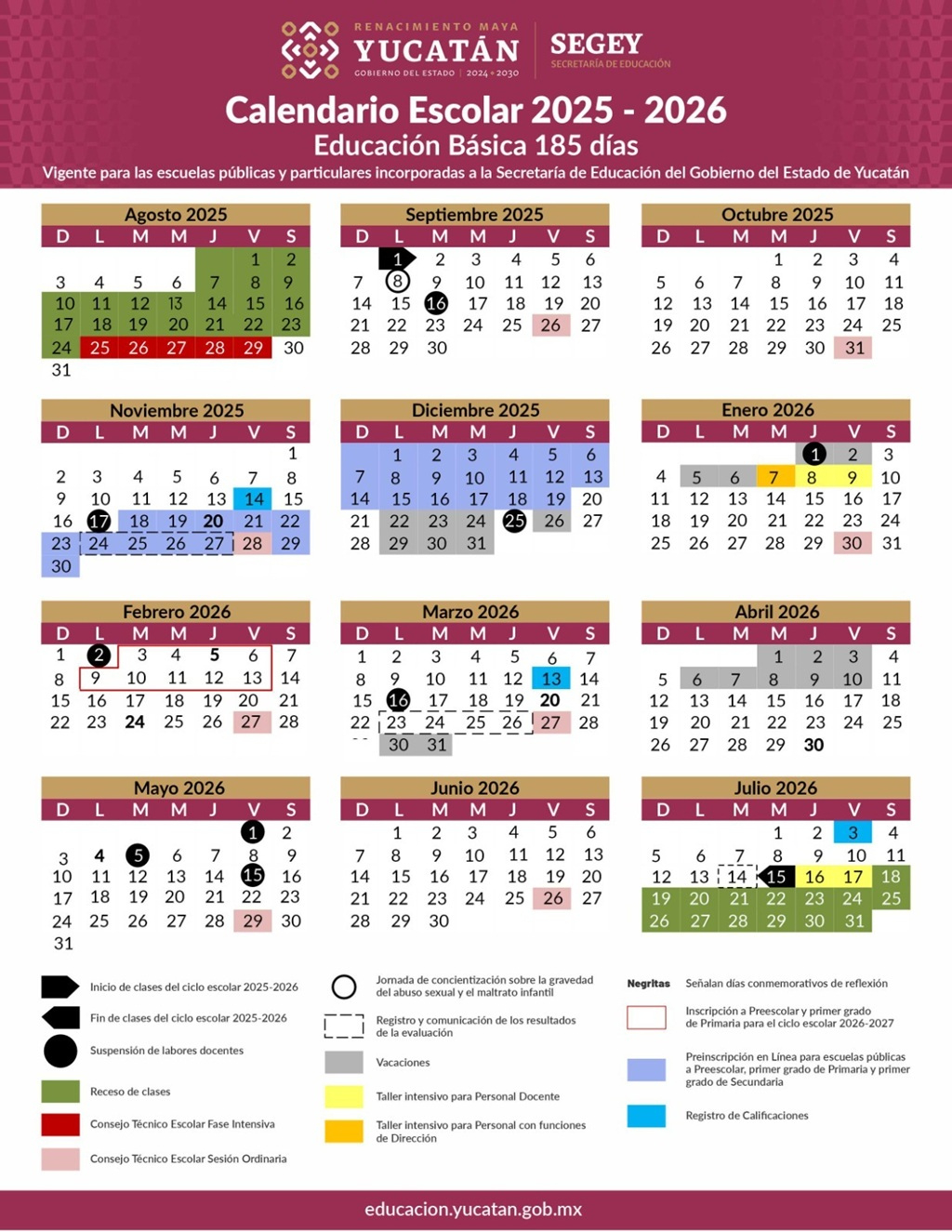 Gobierno Del Estado Presenta Calendario Escolar 2025–2026 | Calendario Escolar De 2026