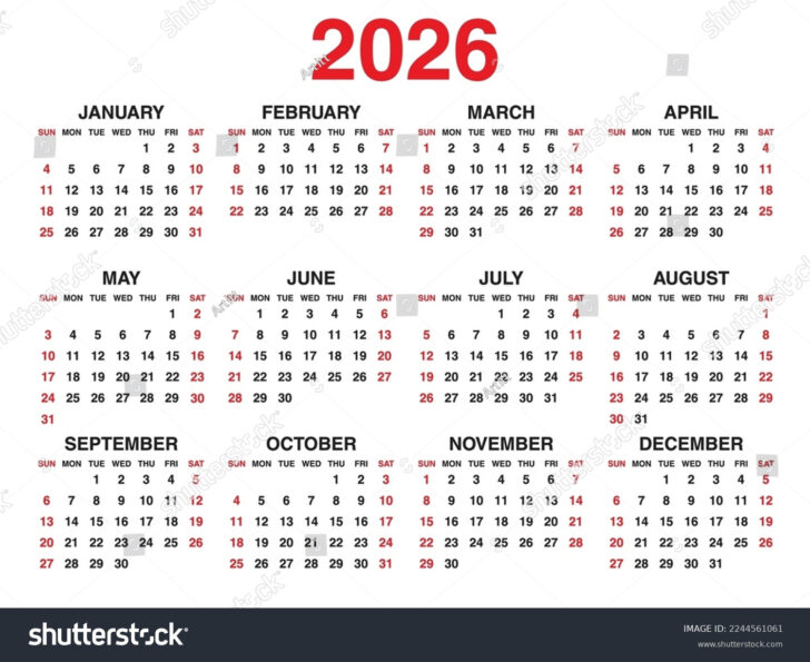 Calendario de semanas 2026