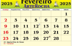 Mês De Fevereiro 2025 Calendário | Calendário 2025 | Quero Ver o Calendário de Fevereiro de 2025