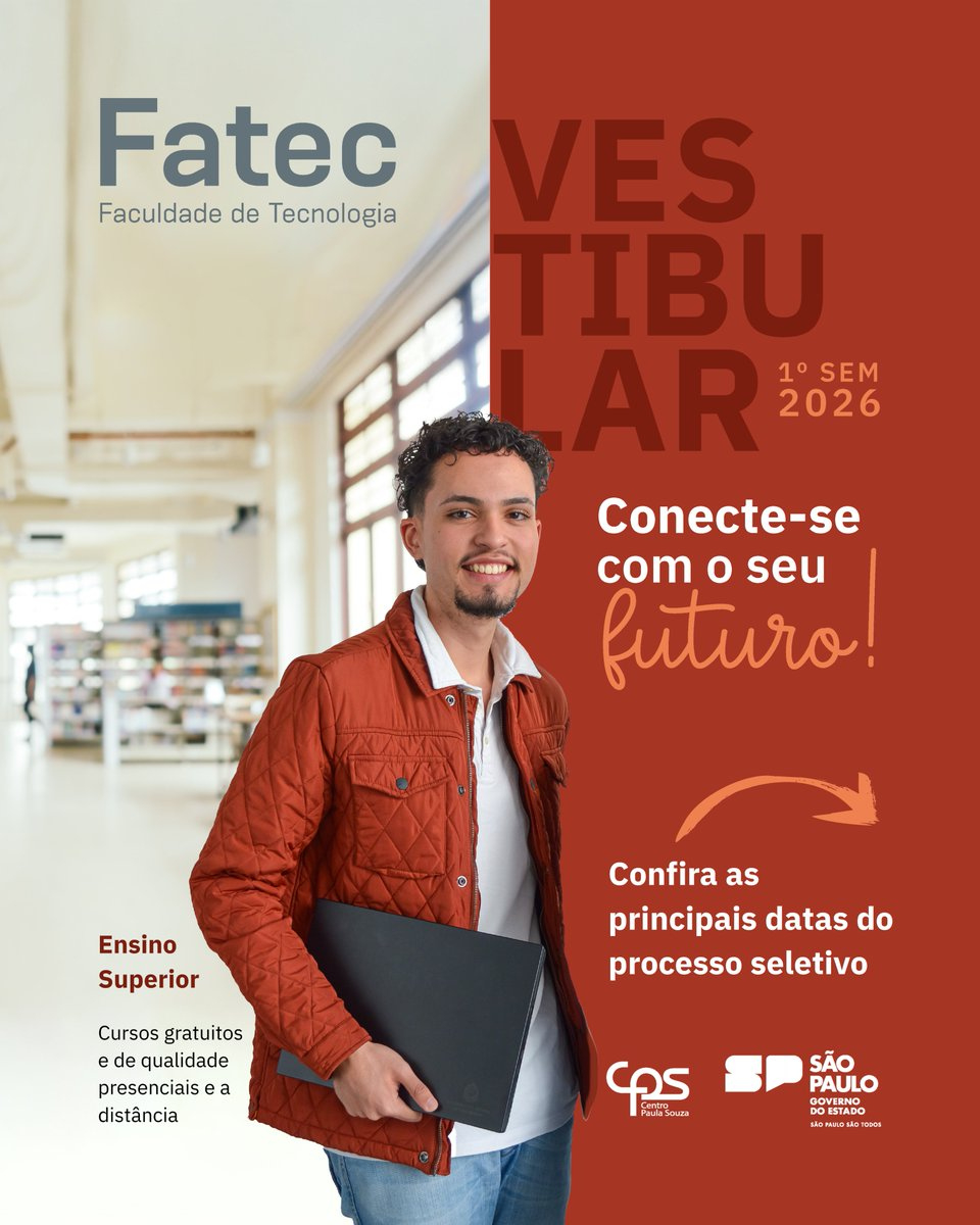 O Calendário Do Vestibular Das Fatecs Para O 1º Sem/2026 Está | Calendario de vestibulares 2026